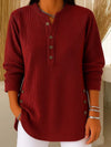 Ashley | Elegant Ribbed Henley Top