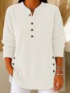 Ashley | Elegant Ribbed Henley Top