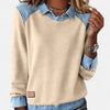 Amber | Stylish Denim Colorblock Sweater