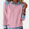 Amber | Stylish Denim Colorblock Sweater