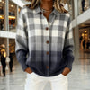 Angela | Elegant Plaid Button-Front Cardigan