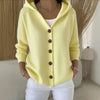 Jessica | Elegant Hooded Button-Front Cardigan