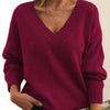 Brittany | Elegant V-Neck Knit Sweater
