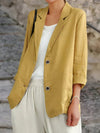 Emily | Elegant Linen Notch-Collar Blazer