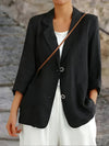 Emily | Elegant Linen Notch-Collar Blazer